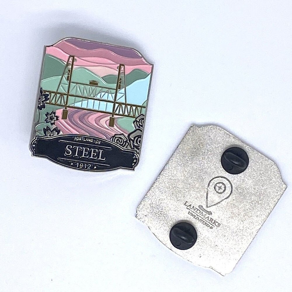 Landmarks Unlimited, Enamel, Pin, Steel Bridge